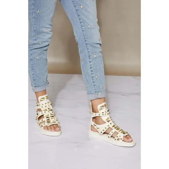 Studded Chunky Sole Gladiator Sandals - Picture 4 of 5